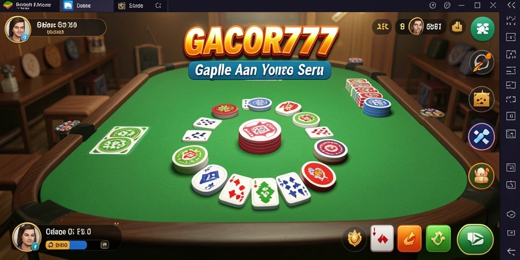 Tampilan gameplay GACOR777 yang seru saat bermain Gaple.