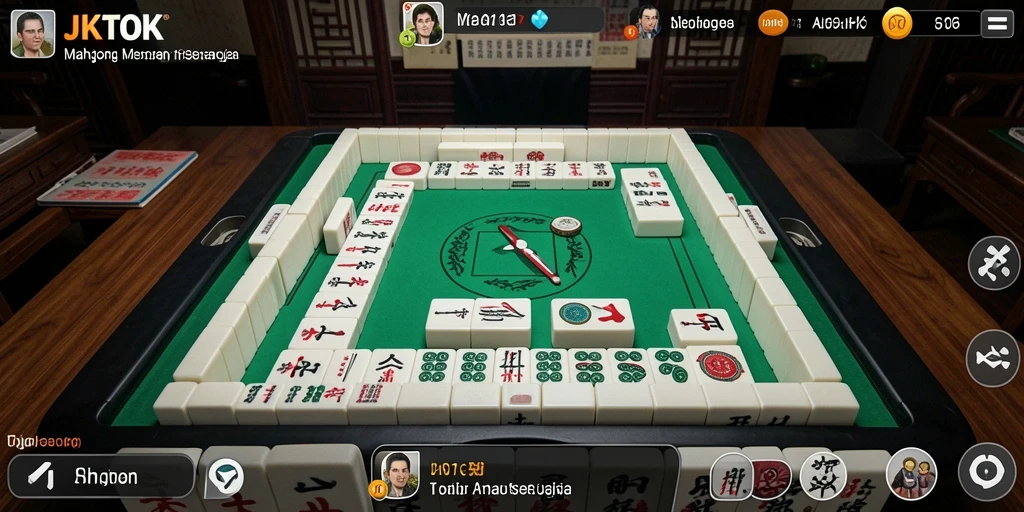 Tampilan gameplay JKTOK yang menarik dan penuh tantangan Mahjong.