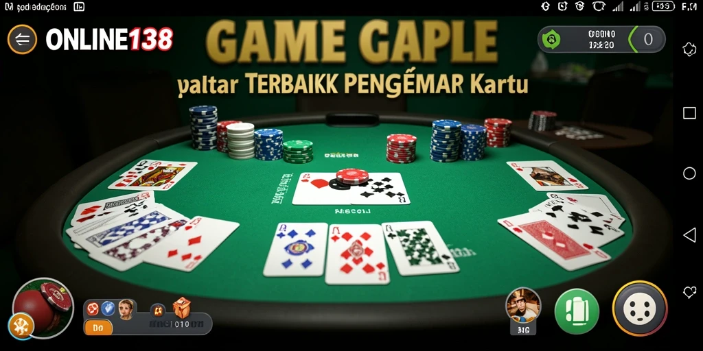 Tampilan gameplay Gaple yang menarik dan interaktif di ONLINE138.
